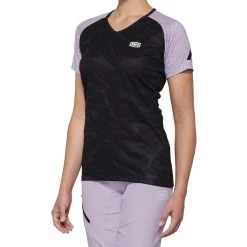100% AIRMATIC Womens Jersey Black/Lavender