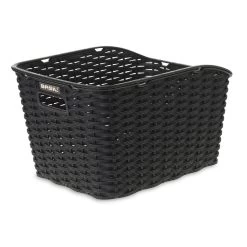 Basil Weave Synthetic Basket - Black