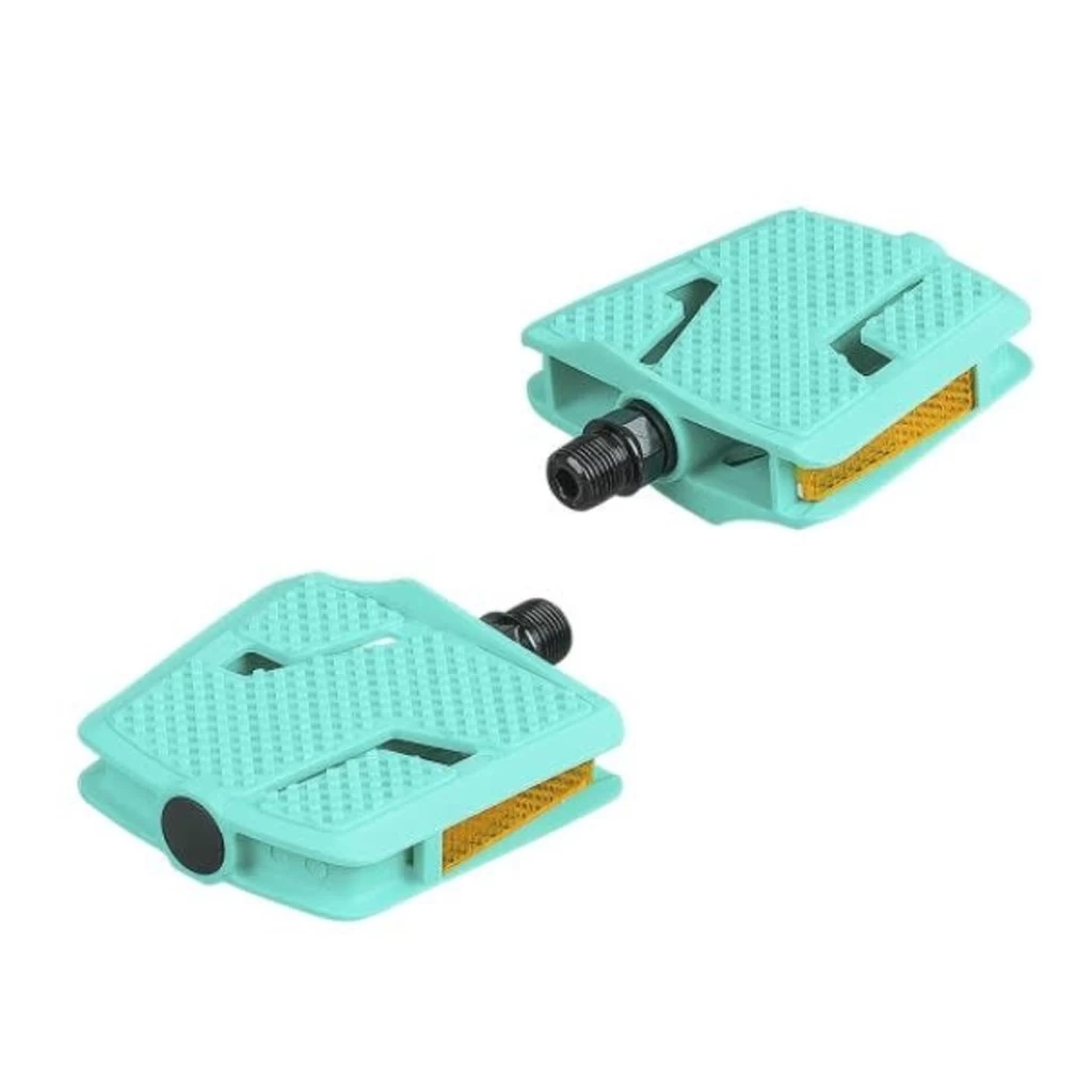 BONTRAGER Pedal Trek Kids' Platform Large 9/16 Miami Green 1 BONTRAGER Pedal Trek Kids' Platform Large 9/16 Miami Green