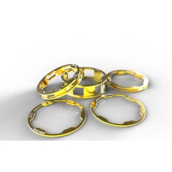 Box Stem Spacers Kit 1 1/8' Gold