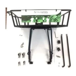 FRONT RACK With Fixed Basket, Heavy Duty, Weight Limit Of 10kg, Fits 26-29 Er Bikes, Alloy, Black