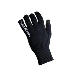 Pedal Mafia Woolen Blend Long Finger Glove - Black / White