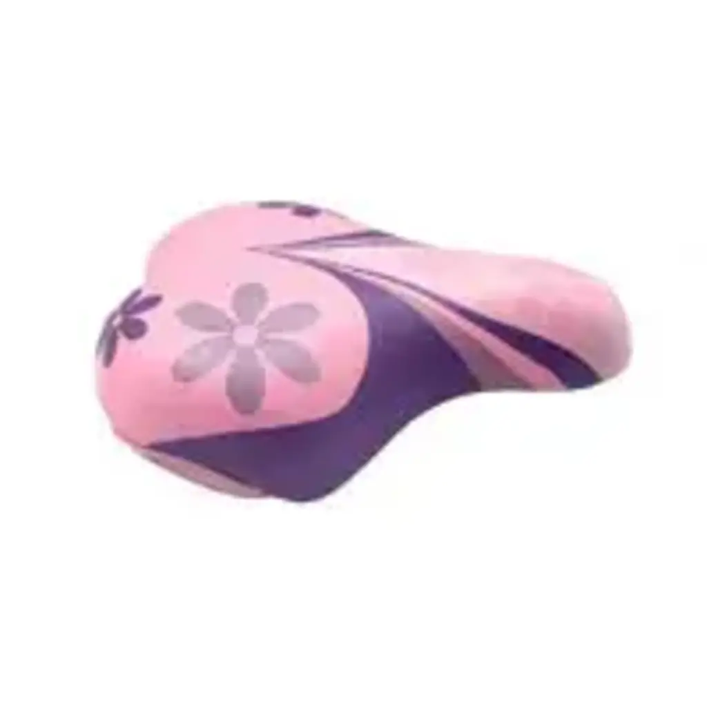 Saddle Junior, 180mm X 145mm, With Clamp - Pink/Purple 1 Saddle Junior, 180mm X 145mm, With Clamp - Pink/Purple