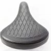 SADDLE Ladies Retro, 250mm X 190mm, Vinyl Quilted Top, Dual Coil Springs - BLACK