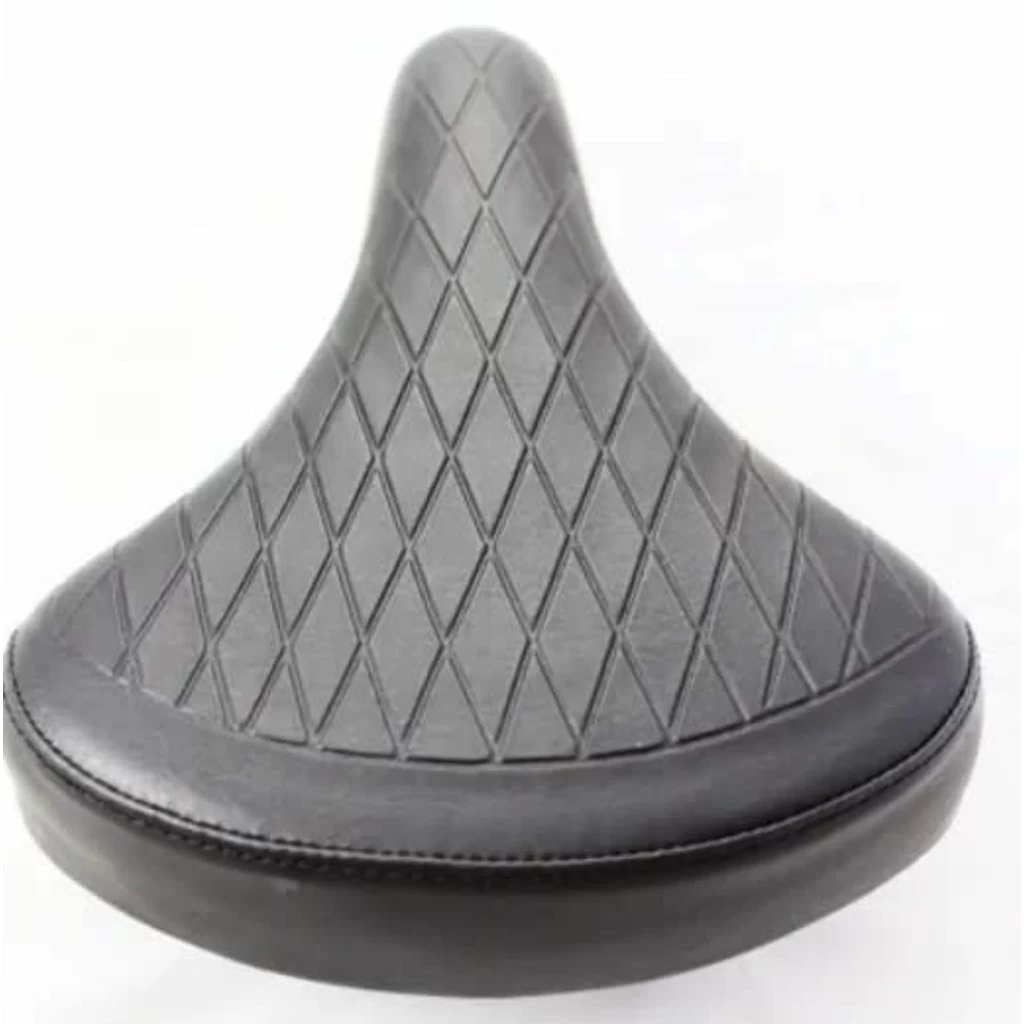 SADDLE Ladies Retro, 250mm X 190mm, Vinyl Quilted Top, Dual Coil Springs - BLACK 1 SADDLE Ladies Retro, 250mm X 190mm, Vinyl Quilted Top, Dual Coil Springs - BLACK