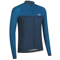 SOLO Mens 3-Season LS Light/Dark Blue Jersey L