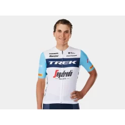 Santini Trek-Segafredo Women's Team Replica Race Jersey - White Blue