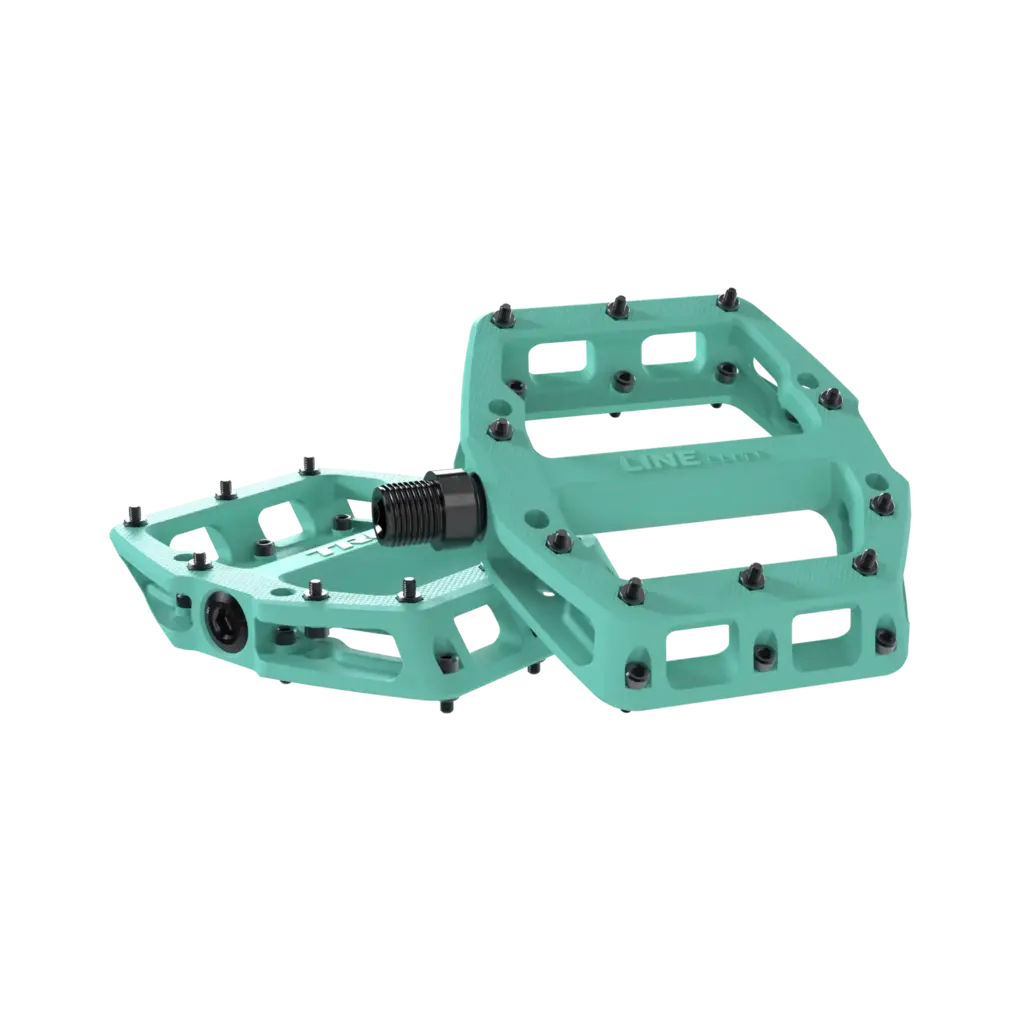Trek Line Elite Flat Pedal Set Miami Green 1 Trek Line Elite Flat Pedal Set Miami Green