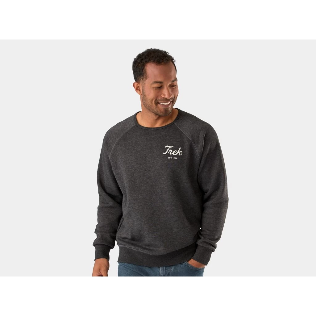 Trek Script Crewneck Sweatshirt - Charcoal M 1 Trek Script Crewneck Sweatshirt - Charcoal M