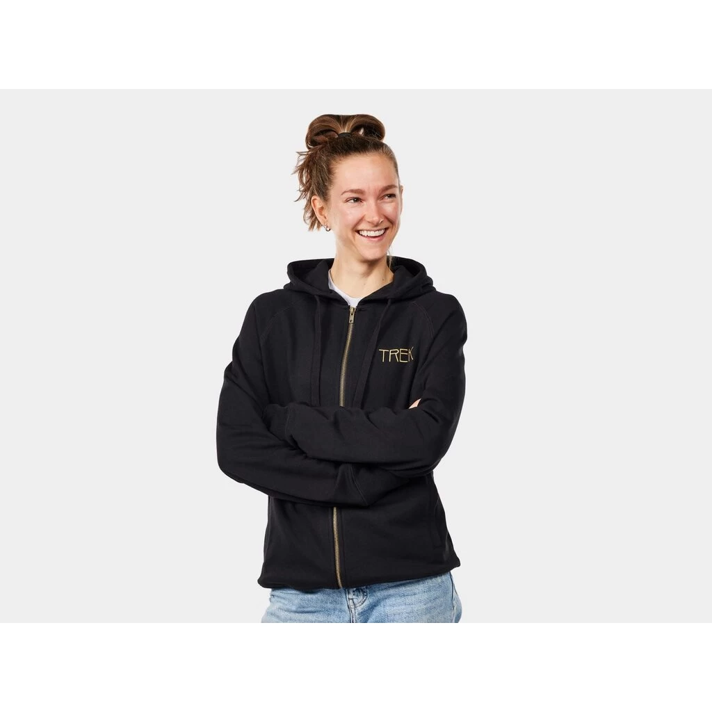Trek Vintage Logo Zip-Up Unisex Hoodie Black 1 Trek Vintage Logo Zip-Up Unisex Hoodie Black