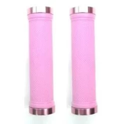 Lock-On Dual Clamp Grips 130mm Pink With Pink Clamps